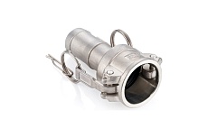 Камлок нержавеющий тип С TITAN LOCK серия EcoLine розетка с хвостовиком 1/2, AISI304, TL50CSS-EL