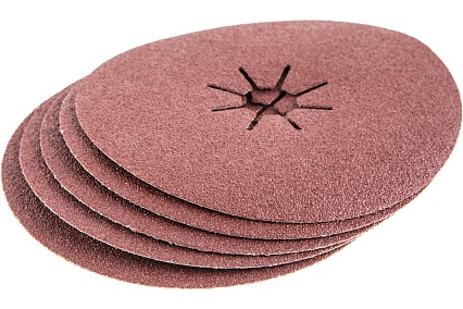 Круг шлифовальный фибровый Flex 243-015 (5 шт; 150 мм; P60; 10000 об/мин; 80 м/с) Hammer 526846