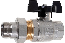 Шаровой кран ELSEN Strong T, 3/4&quot;, НВ, ручка-бабочка, с накидной гайкой EV34.3201