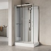 Душевая кабина Black&White Galaxy G8708N 110x80 брашированный никель