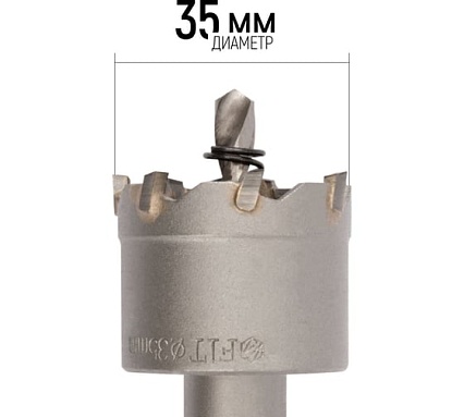 Коронка кольцевая с карбидными вставками Профи 35 мм FIT IT 36835