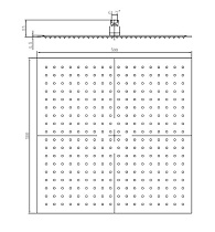 Верхний душ RGW Shower Panels SP-82 50x50 хром