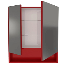 Зеркальный шкаф АВН Фиджи 80 см красный