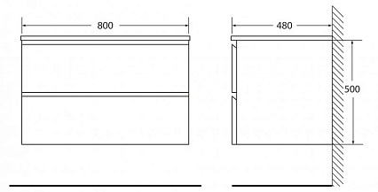 Тумба с раковиной BelBagno Luce 80 см Stucco Cemento Leggero