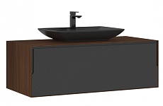 Мебель для ванной Orka Craft 120 см, орех/антрацит матовый