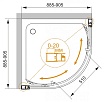 Душевой уголок Cezares Momento MOMENTO-R-2-90-C-Cr 90x90 прозрачный