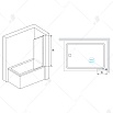 Шторка для ванны RGW Screens SC-056-8B 30x150 прозрачное, черный