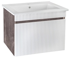 Тумба с раковиной Runo Модена 75 см железный камень