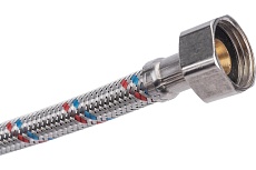 Подводка для воды СТМ сталь, 1/2&quot;, гайка-гайка, 200 cм CWFHF200