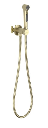 Смеситель Aquatek Европа AQ1020BG с гигиеническим душем, шлифованное золото Смеситель Aquatek Европа AQ1020BG с гигиеническим душем, шлифованное золото