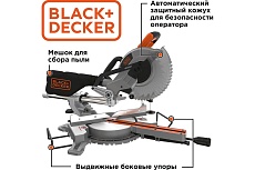 Торцовочная пила с протяжкой Black&Decker BDKITBES7002D-RK