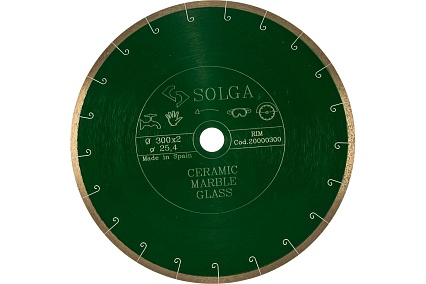 Диск алмазный сплошной (300х25,4 мм) CERAMICS MARBLE Solga Diamant 20000300