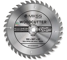 Диск пильный по дереву MKSS Toolbox Woodcutter WC1900 190x36Тх20 мм WC19003620