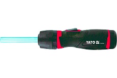 Трещоточная отвёртка с набором насадок Yato 13 предметов YT-27951