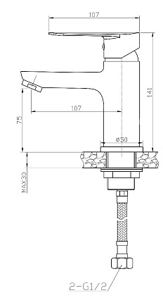 Смеситель для раковины Agger Splendid A0902100