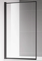 Шторка для ванны AQUAme AQM2859-9-L 90x140 левая, прозрачное стекло, черный