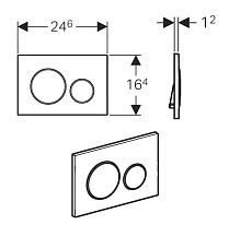 Кнопка смыва Geberit Sigma 20 115.882.KH.1