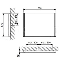 Зеркало Keuco Royal Reflex 2 80 см 14296002500