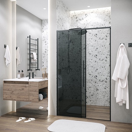 Душевая дверь Grossman Galaxy 120x195 тонированное, черный матовый 100.K33.01.120.21.10