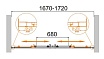 Душевая дверь Cezares MOLVENO-BF-2-170-P-Cr 170x190 рифленая, 2 двери