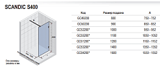 Душевая перегородка Riho Scandic S400 85x200