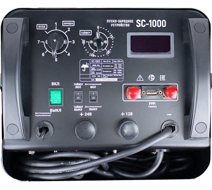 Пускозарядное устройство Verton Energy SC-1000 ДУ 380/50В/Гц,12/24В,20-1300Ач, ток зар/зап 100А/1000А 01.12780.17930