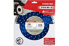 Диск отрезной алмазный турбо-сегментный Premial Бетон 230x2.8x10x22.23 мм Hardcore 190230