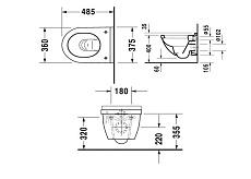 Подвесной унитаз Duravit Starck 3 Compact 2227090000