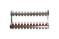 Коллектор из нержавеющей стали с расходомерами STOUT 12 выходов SMS 0917 000012