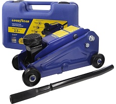 Гидравлический подкатной домкрат Goodyear GY-PD-03K 2,5Т 400 мм кейс с резиновой проставкой порога GY000905