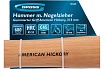 Молоток-гвоздодер Gross 680 г, угол 75, магнит, обрезиненная рукоятка american hickory 10425