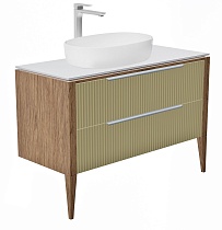 Тумба со столешницей ЗОВ Валенсия 100 см зеленый тростник