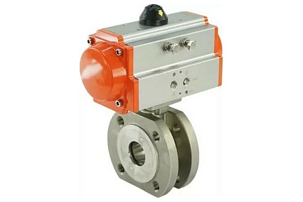 Шаровой кран DN.ru КШмФП.316.200 Ду50 Ру16, с пневмоприводом -DA-083 D160-01849