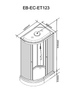 Душевая кабина Parly Bianco EB123L 120x80 левая