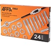 Набор метчиков и плашек AFFIX SK-5 M5-M12, кейс, 24 предмета AF35100024C