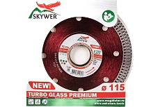 Диск алмазный TURBO GLASS PREMIUM (115х1.2х10х22.23 мм) SKYWER SK-TGP11522