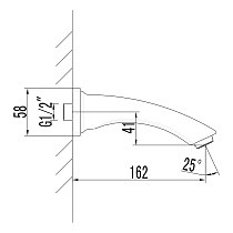 Излив для ванны Lemark Bronx LM3781GM графит