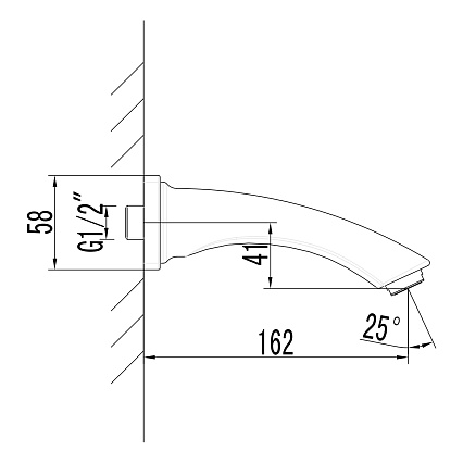 Излив для ванны Lemark Bronx LM3781GM графит