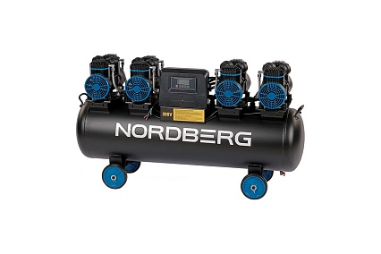 Компрессор безмасляный Nordberg 380В, ресив. 120л, 1000 л/мин NCEO120/1000