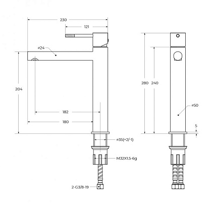Смеситель для раковины Cezares RELAX-LC2