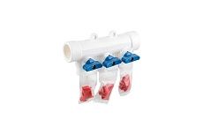 Коллектор с шаровым краном RTP универсальный PPR 32x20/3 28201