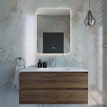 Мебель для ванной Vincea Luka 100 см 2 ящика C.Oak