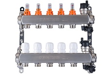 Коллекторная группа PROFACTOR нержавеющая сталь, с расходомерами авто/воздухотвод 1х5 вых 3/4ЕК PF MB 807.5