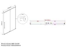 Душевая дверь Vincea Arno VPS-1A130CL 130x200 хром, прозрачное