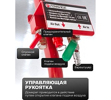 Домкрат подкатной пневматический Forsage 3т(6-12bar, h min 135мм, h max 420мм, 3 подушки, Ø270мм) F-YHQD-3WT-270A(47103)
