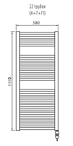 Полотенцесушитель электрический Irsap Ares EIM058I01IR01NNN03 58x111.8 с выключателем, белый