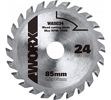 Пильный диск (24Т; 85x1.2x15 мм) твердосплавный Worx WA5034