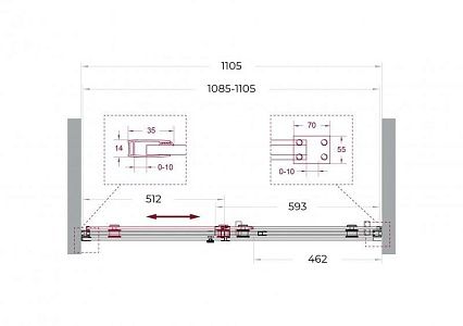 Душевая дверь BelBagno SOFT_CLOSE-2-BF-1-110-C-Cr 110x200 прозрачная, хром