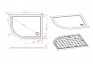 Поддон для душа Cezares TRAY-M-RH-120/90-550-35-W-R 120x90 стеклокомпозит, R
