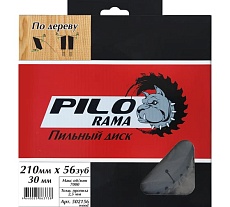 Диск пильный по ламинату и алюминию (210х30 мм; 56TPI) Pilorama 512156